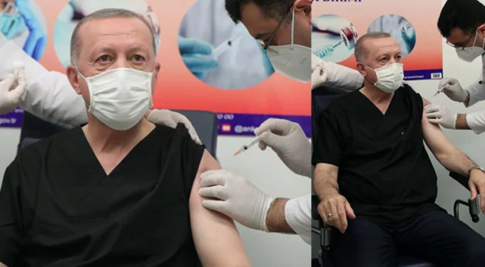 Sıcak gelişme... Cumhurbaşkanı Erdoğan, corona virüsü aşısı yaptırdı!