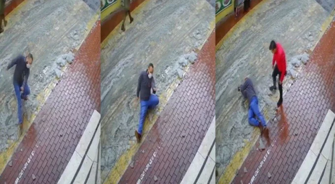 Aman dikkat! Bursa'da buzda kayan adamın ayağı 3 yerinden kırıldı