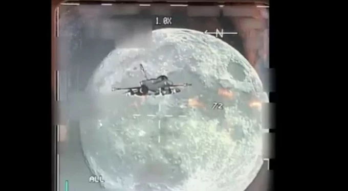 F-16'lardan eşsiz görüntü! Sniper Pod'a yansıdı...