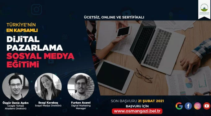 Türkiye'nin en kapsamlı dijital pazarlama eğitimi Bursa'da! Ücretsiz ve sertifikalı