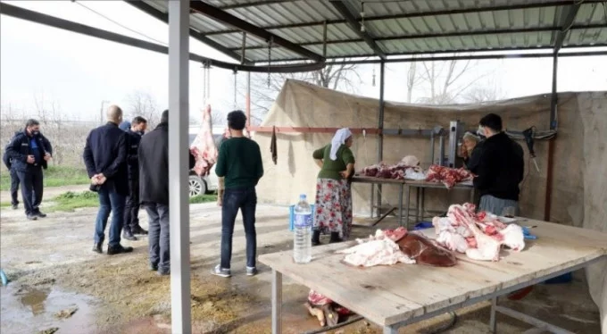 Bursa'da kaçak kesim yapan çiftliğe baskın: Ceza yağdı!
