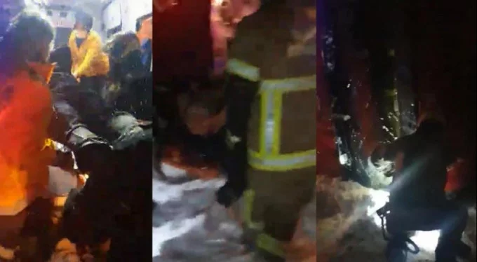 Bursa'da kar yine kaza getirdi! Tırın camı kırılarak kurtarıldı