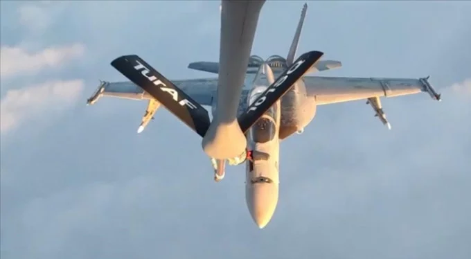 Türk Hava Kuvvetleri, ABD savaş uçaklarına havada yakıt ikmali yaptı!