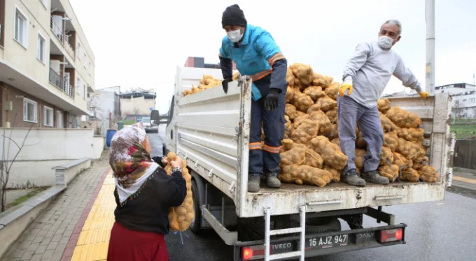 Nilüfer Belediyesi'nden patates üreticisine destek!