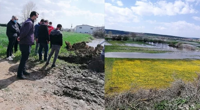 Bursa'da tarım arazileri sular altında kaldı