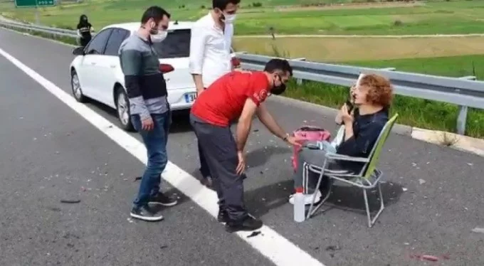 Bursa-İzmir-İstanbul otobanında kaza! İmdadına arama kurtarma ekibi yetişti