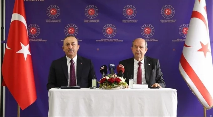 KKTC Cumhurbaşkanı ve Çavuşoğlu'ndan Cenevre açıklaması!