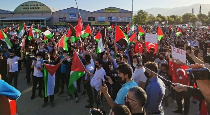 Bursa'dan yoğun ilgi! 1500 araçlı Filistin'e destek konvoyu!