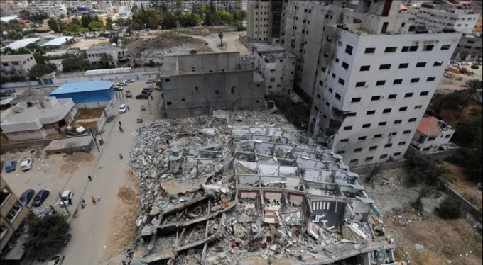 İsrail saldırıları sonucu meydana gelen yıkım havadan görüntülendi!