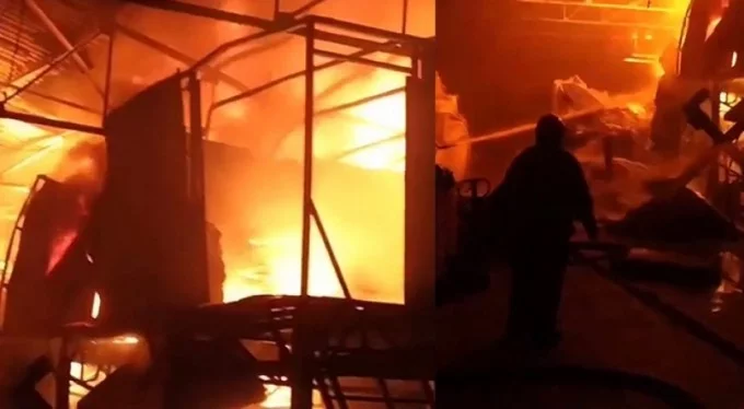 Bursa'daki geri dönüşüm fabrikasında büyük yangın!