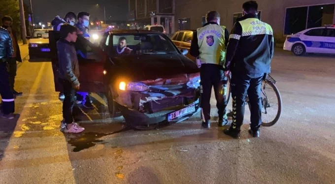 Bursa'da iki otomobil çarpıştı! Yaralılar var