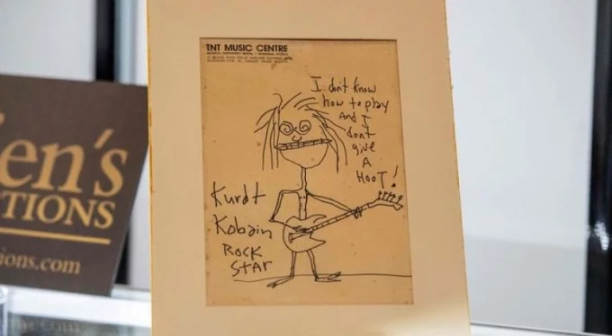 Kurt Cobain'in kendi çizimi 281 bin dolara satıldı!