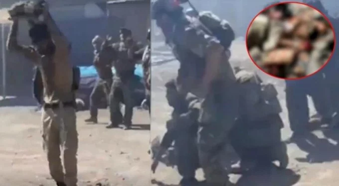 22 askeri infaz ettiler! 45 saniyelik video dünyayı ayağa kaldırdı