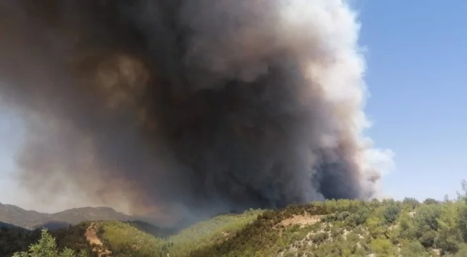 Antalya Manavgat'ta orman yangını! Yerleşim yerleri tehdit altında