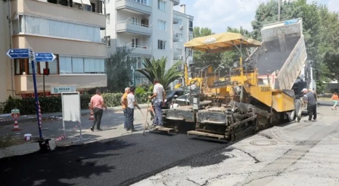 Mudanya'da asfalt çalışmaları hız kazandı