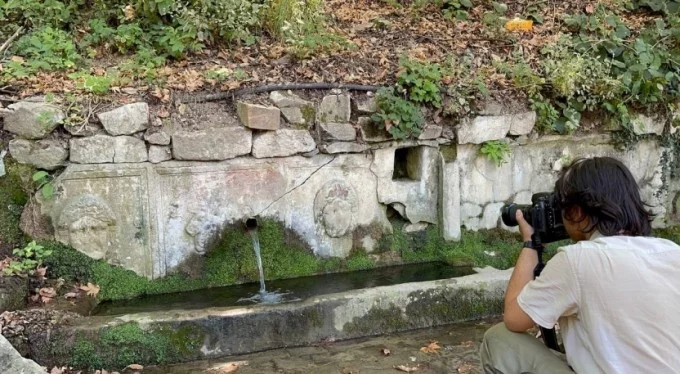 Bursa'da 2 bin yıllık lahitten 150 yıldır su akıyor