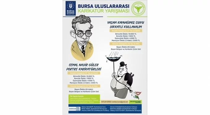 Büyük ödül 10 bin TL! Bursa Büyükşehir'den uluslararası karikatür yarışması