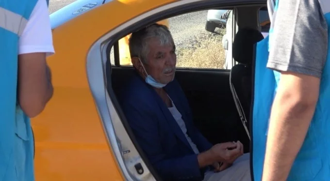 Koronalı yaşlı adam taksiye bindi: Ne oldu adam mı kaçırdım?