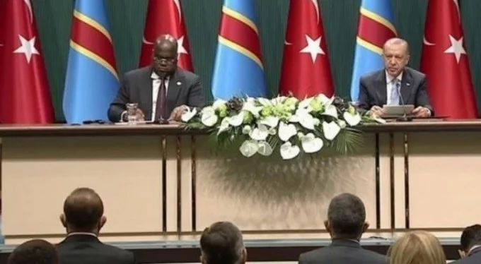 Cumhurbaşkanı Erdoğan ve Kongo Demokratik Cumhuriyeti Cumhurbaşkanı'ndan ortak toplantı