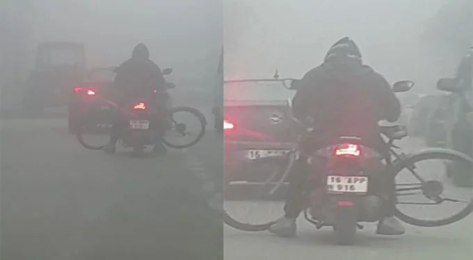 Bursa'da sisli havada trafikte tehlike saçtı