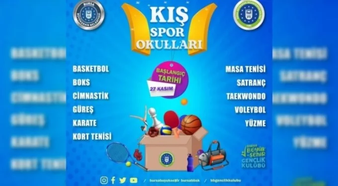 Bursa'da Kış Spor Okulları 27 Kasımda başlıyor