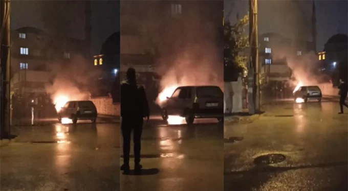 Bursa'da seyir halinde alev alev yandı