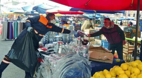 Tedbirler arttı! Bursa Büyükşehir'den pazarcılara 3 bin siperlik!