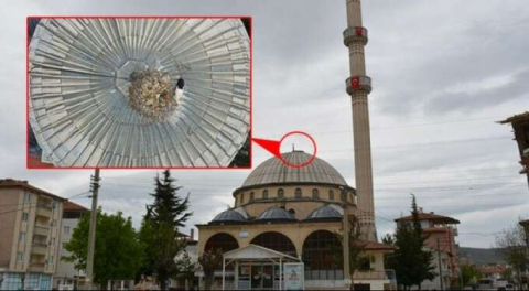 Cami kubbesindeki müjde! 35 yıldır bu olay devam ediyor
