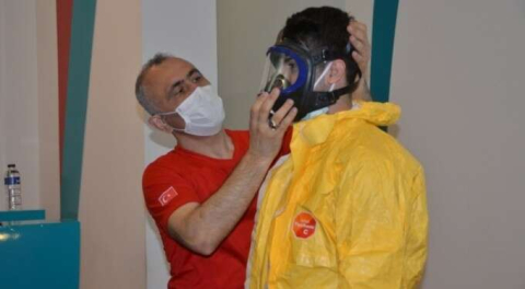 Bursa'da sağlık çalışanlarına KBRN eğitimi verildi!