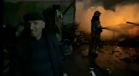 Bursa'da hurdacıda yangın çıktı