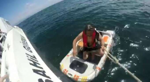 Bursa'da denizin ortasında can pazarı!