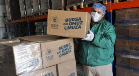 Bursa Büyükşehir'den destek! 100 bin aileye tam kapanma paketi!