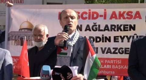 Bursa'da Yeniden Refah Partisi'nden 'Mescid-i Aksa' açıklaması