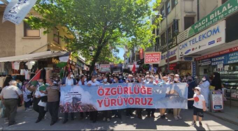 Bursa sessiz kalmadı! Binlerce kişi Filistin için yürüdü!