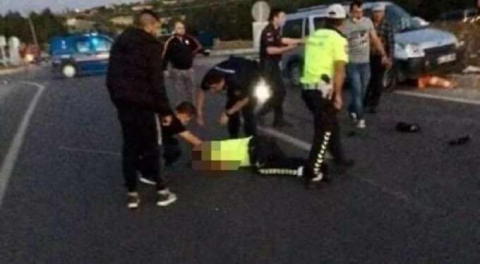 Kazayı inceliyordu... Aracın çarptığı trafik polisi şehit oldu!
