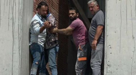 İnşaatta kahreden anlar... O halde görünce dünyası başına yıkıldı!