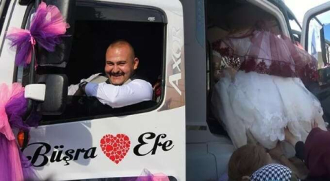 TIR'la gelin almaya gitti! 'Benim hayalimdi'