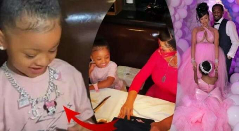 Cardi B'den üç yaşındaki kızına 124 bin dolarlık gerdanlık!