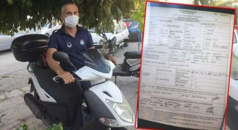 Görülmemiş olay! Zabıta kendisine ceza kesti!