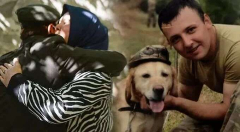 Oğullarını şehit verdikleri saldırıda gazi olan görev köpeğini sahiplendiler