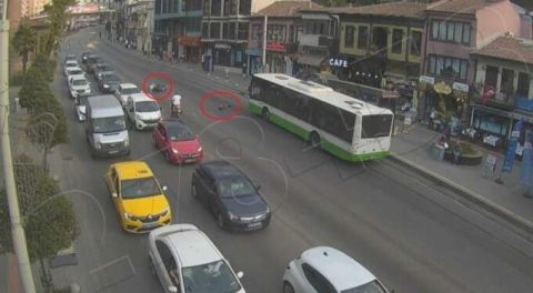 Bursa'da akıl almaz kazalar kamerada