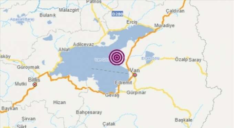 Van'da 4,1 büyüklüğünde deprem...