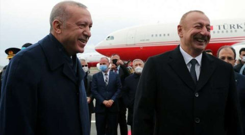 Erdoğan Azerbaycan'da! Füzuli Uluslararası Havalimanı'na inen ilk lider oldu