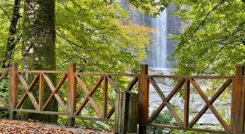 Suuçtu Şelalesi'nde sonbahar güzelliği