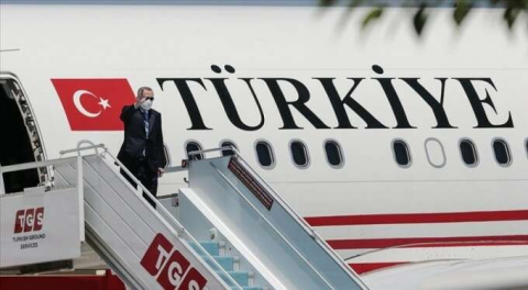 Cumhurbaşkanı Erdoğan Türkmenistan'a gitti