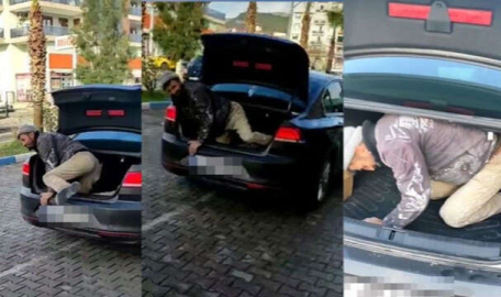 İnsanlığın öldüğü anlar: Patron, arabası kirlenmesin diye işçisini bagaja bindirdi 