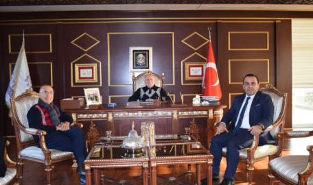 Şahin Sevinç'ten Kutlucan'a nezaket ziyareti