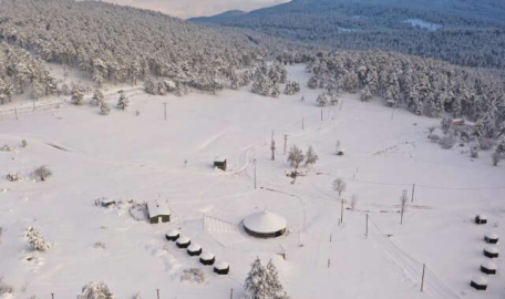 Bursa'da Görecik Yaylası beyaz örtüyle bir başka güzel