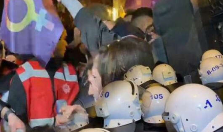 Taksim'e yürümek istediler... Polis müdahale etti