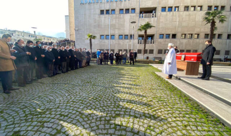 Bursa'da ölü bulunan hakim için tören düzenlendi